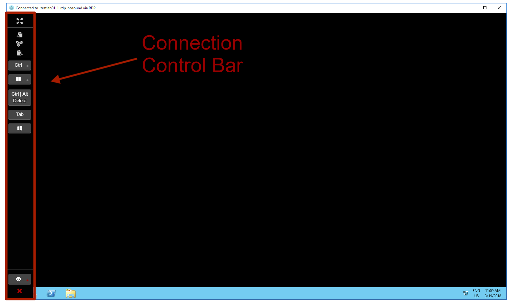 Connection Control Bar
